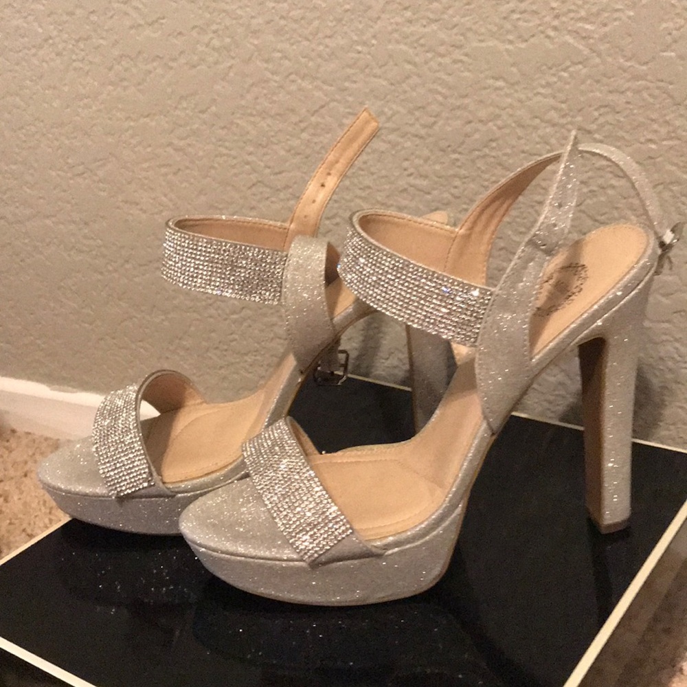 I.Miller Myrtle Open Toe Silver Heel 8.5